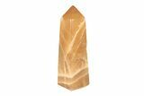 Polished Banded Honey Calcite Obelisk - Pakistan #266911-1